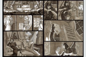 COMIC „DAS SPIEGELWESEN“. <br />Concept, Story, Scribbles and Coloration.